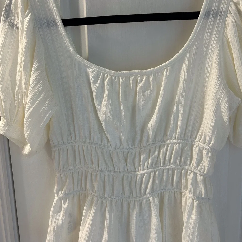 Maeve by Anthropologie White Puff Sleeve